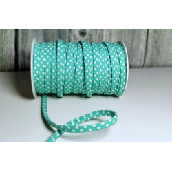 Spaghetti Band Kordel 7mm Polka Dots Pünkchten mint